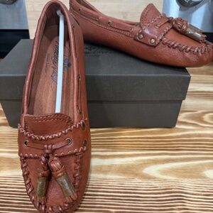 Patricia Nash Domenica Tan Tasseled Flat Loafers